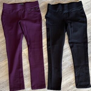 DKNY Women's Leggings in Black and Purple
